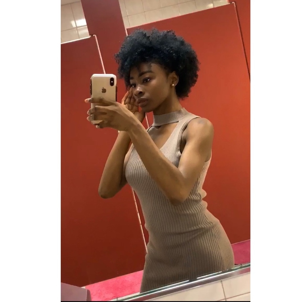 MIDI LAVENDER/NUDE DRESS
